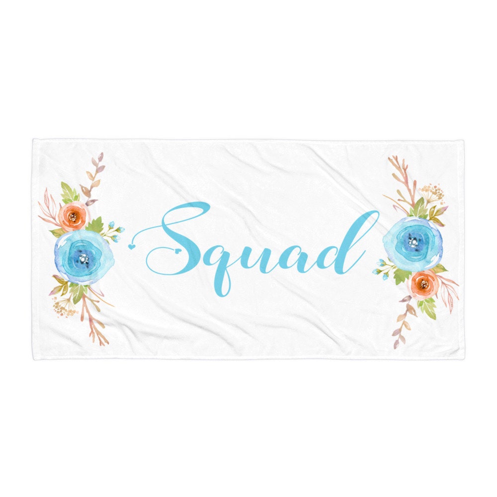 Bride Squad Towel Bridesmaid Beach Towel Bridal Shower Etsy UK