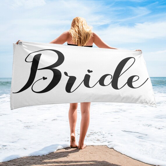 Wedding Gift Bride Beach Towel Bridal Shower Favors Bachelorette Party Hen For Her Honeymoon