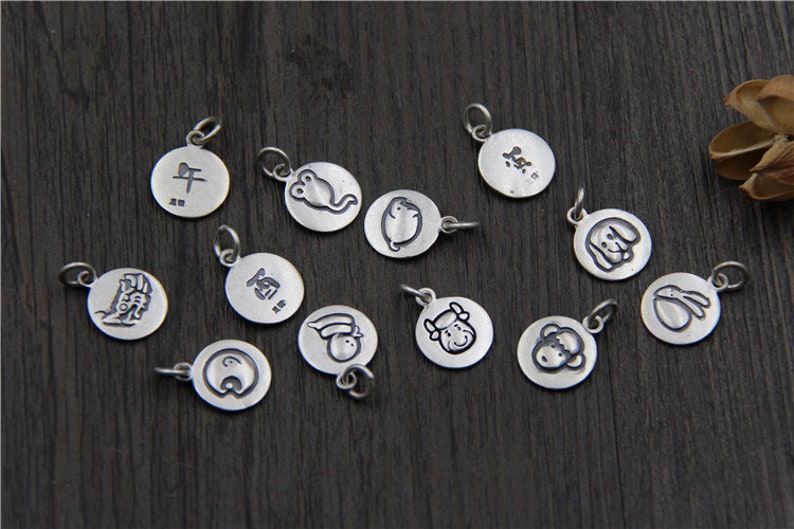 Sterling Silver Chinese Zodiac Charm Pendant,Silver Animal Charm,Sterling Silver Zodiac jewelry