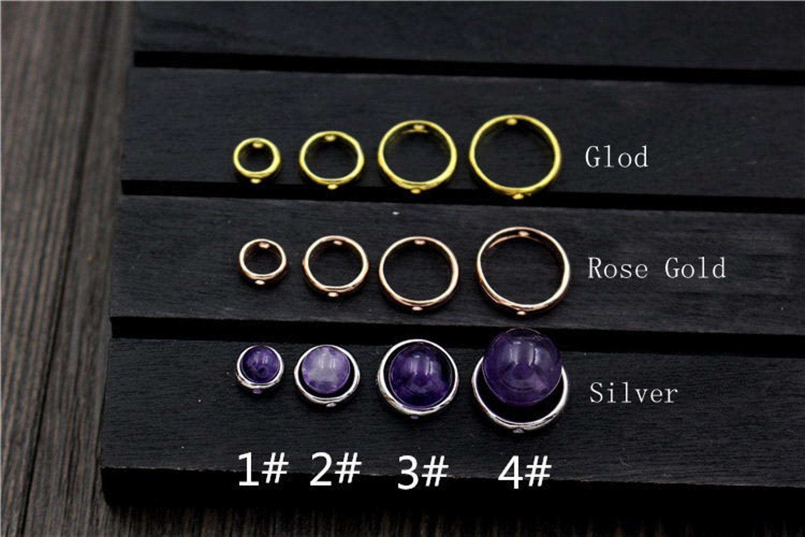 Sterling Silver Bead Framessterling Silver Ring Beads Etsy