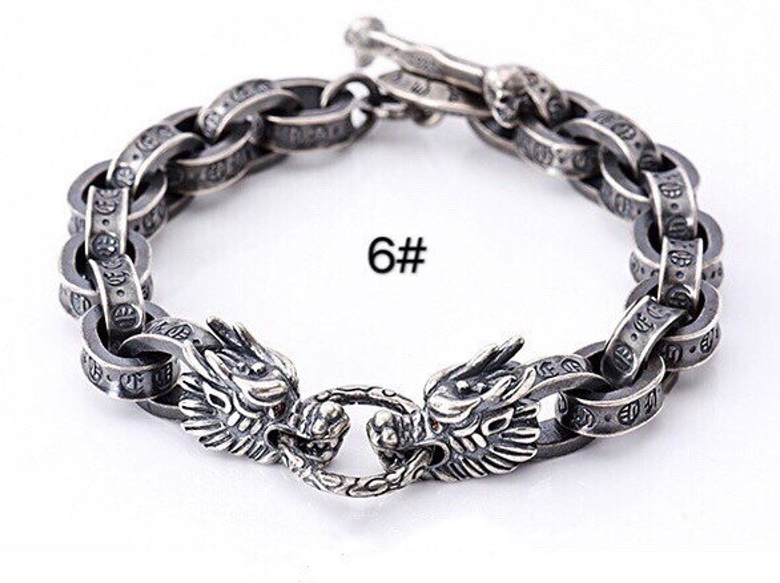 Sterling Silver Dragon Braceletmens Bracelet Vintage Etsy