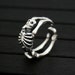 Sterling Silver Skeleton Ring,Silver Skull Ring For Men For Women,Adjustable Ring,Pinky Ring,Vintage Ring 