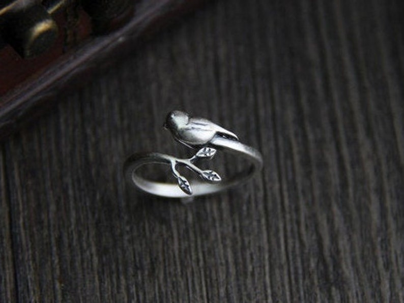 Sterling Silver Bird RingAdjustable RingOpen RingSilver Etsy