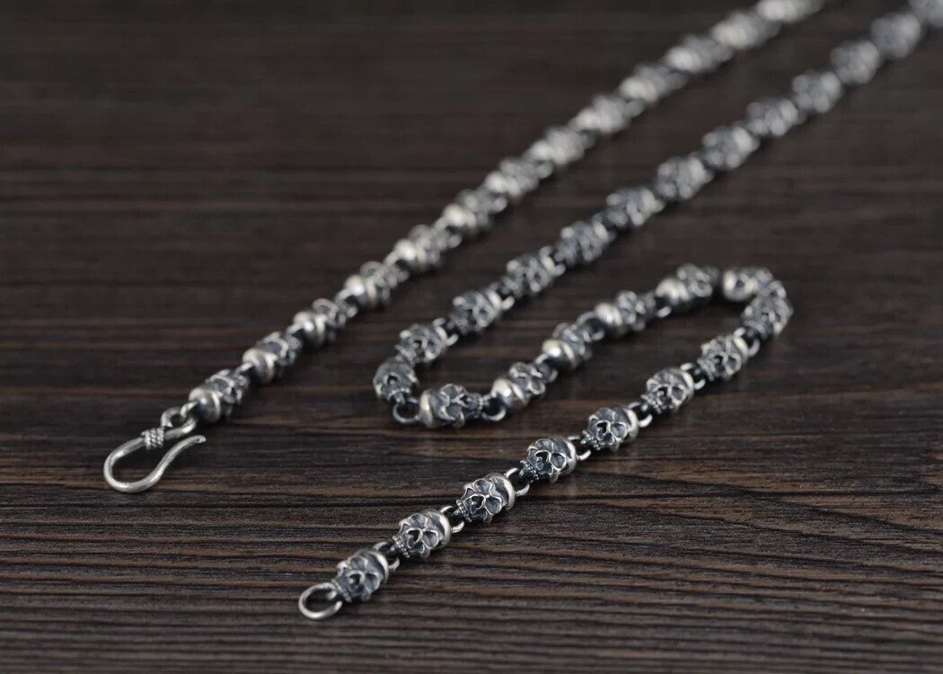 Sterling silver skull chain Clearance
