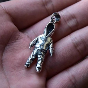 Sterling Silver Invisible Man Pendant,Vintage Pendant,Silver Pendant For Men,Gift