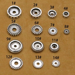 Sterling Silver Spacer Beads,Sterling Silver Beads,Silver Flat Round Bead,Silver Beads Spacer,Wheel Bead 4.5—11.5mm