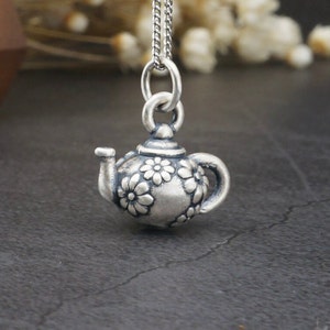 990 Sterling Silver Teapot Charm Pendant,Necklace Bracelet Charm Pendant,Vintage Pendant