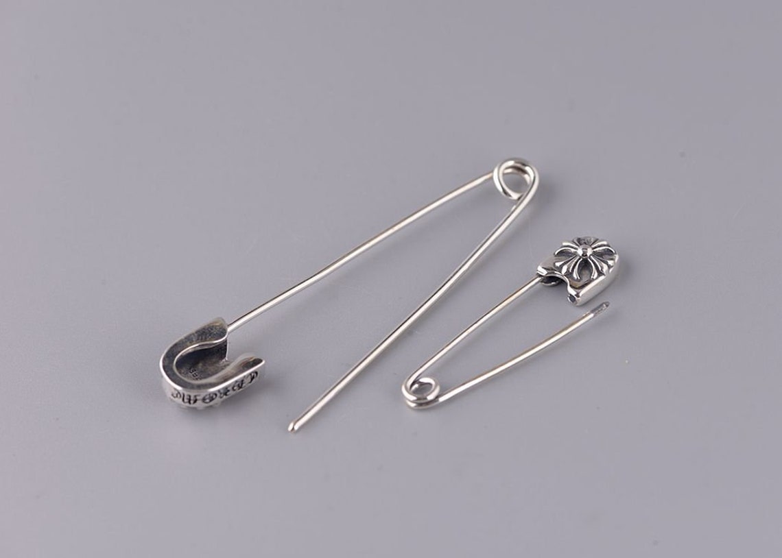 Sterling Silver Cross Safety Pin Charms PendantSafety Pin Etsy