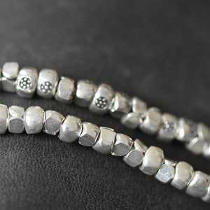Sterling Silver Beads, Silver Seed Beads,Silver Irregular Spacer Beads, Necklace Bracelet Beads