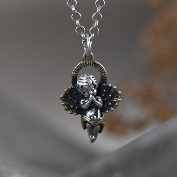 Sterling silver angel pendant Clearance