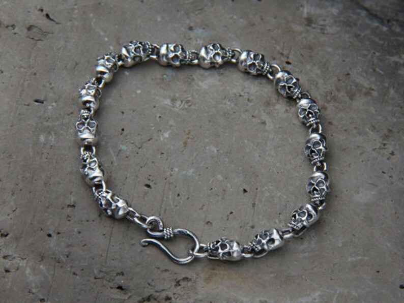 Sterling silver skull bracelet Clearance