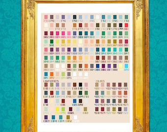 DMC Color Chart, #3, DMC Floss Color Chart, dmc thread chart, diy dmc color chart, cross stitch color chart, embroidery floss color chart,