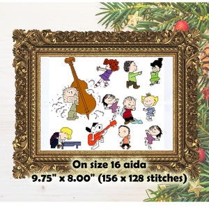 A Charlie Brown Christmas, Cross Stitch Pattern, Peanuts Cross Stitch Pattern, Snoopy Cross Stitch, Christmas Cross Stitch Pattern, Holiday