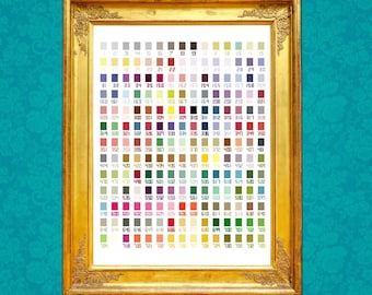 Carta de colores DMC, #1, Carta de colores de hilo DMC, carta de hilos dmc, carta de colores diy dmc, carta de colores de punto de cruz, carta de colores de hilo de bordar,