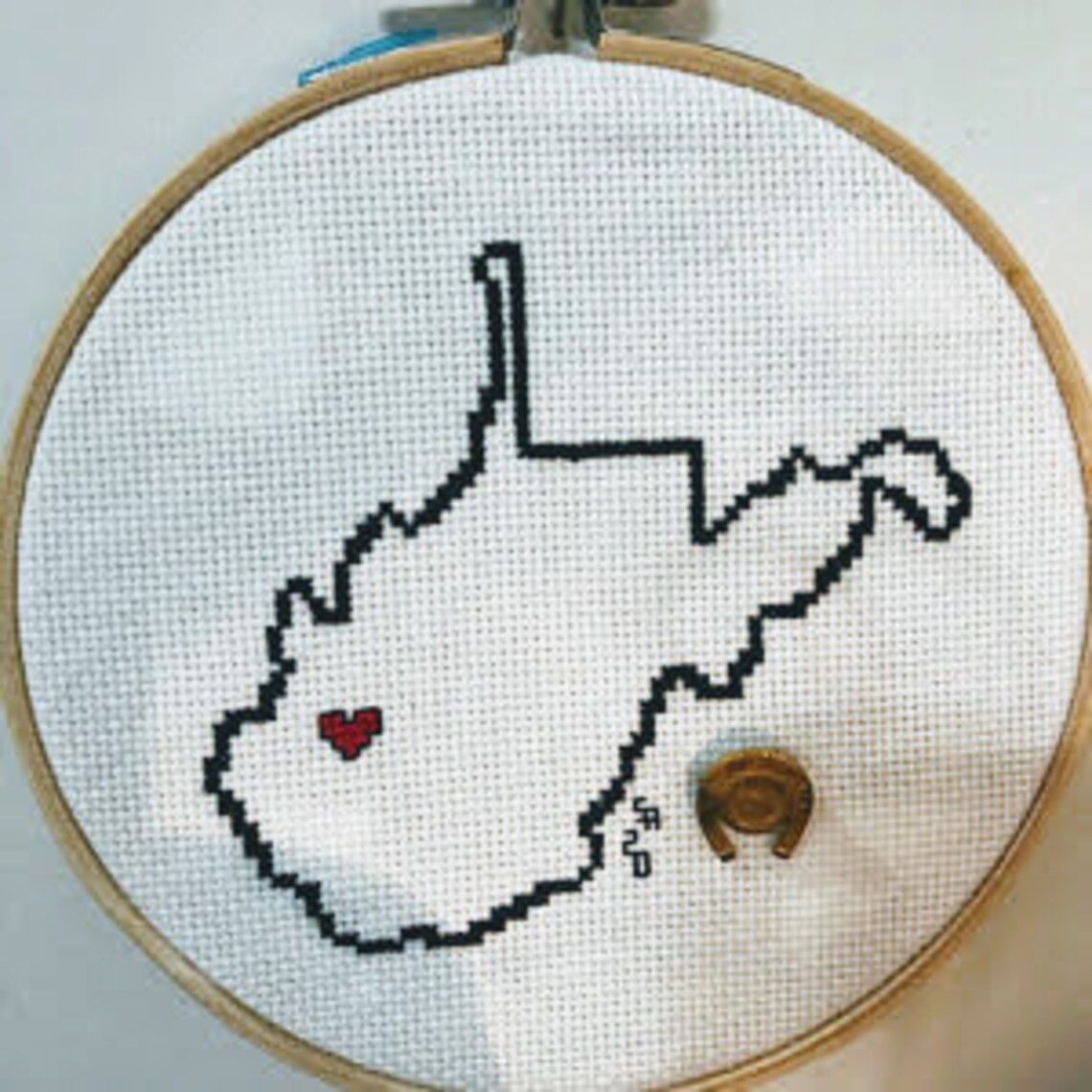 West Virginia Cross Stitch Pattern, Customizable Cross Stitch, WV Cross Stitch Pattern