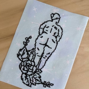 Fat Woman Cross Stitch Pattern, Body Positive, Gifts for Feminists, intersectional feminism, plus size woman, Feminist Cross Stitch