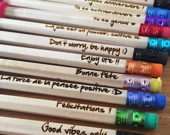 Crayons Message POSITIF - crayons de bois personnalisés | stylos personnalisés