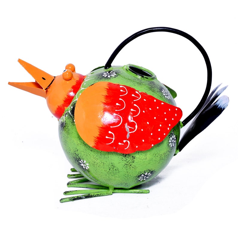 Beautiful Handcrafted Handmade Iron Hand Painted Angry Bird Water Can Home Decor