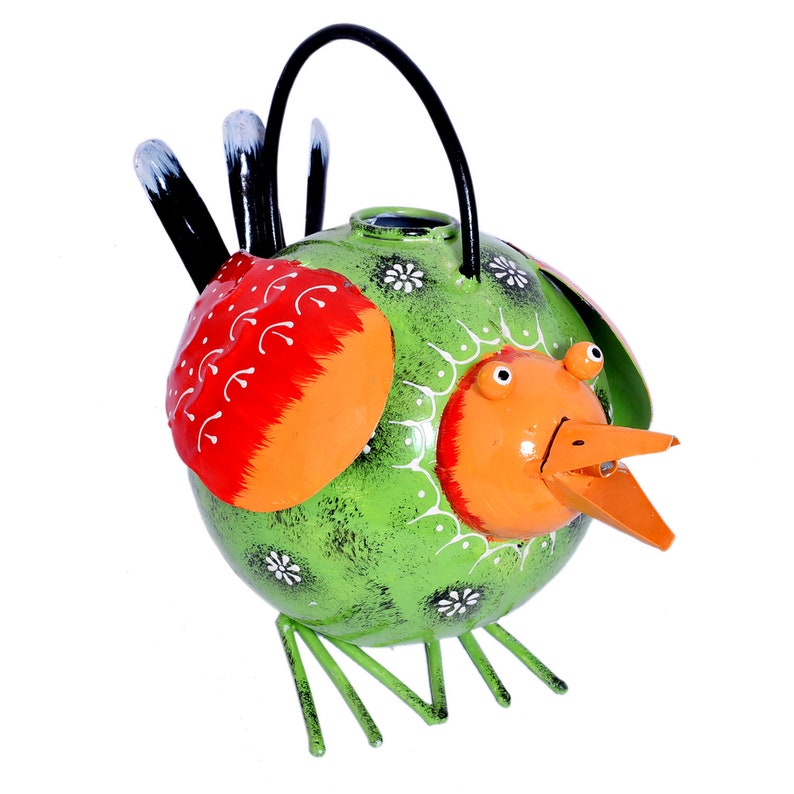 Beautiful Handcrafted Handmade Iron Hand Painted Angry Bird Water Can Home Decor