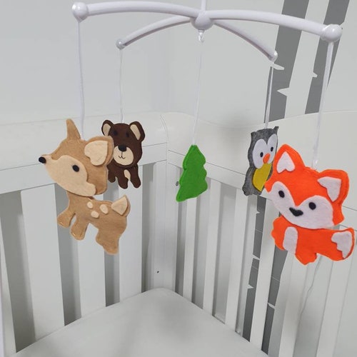 Fox Nursery Mobile Fox Baby Mobile Woodland Mobile Woodland Etsy
