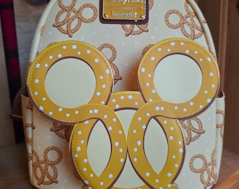 Loungefly Disney Parks Mickey Pretzel Scented Mini Backpack  display picture 2