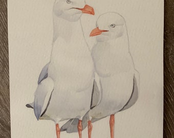 Pastel Drawing The Newcastle Seagulls A5 and A4 Travel Travel