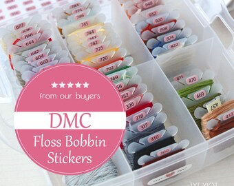 36 Compartments with 280 Floss Bobbins,3 White/&3 Black Embroidery Floss and 500 Floss Number Stickers. Embroidery Floss Organizer Box Full Set
