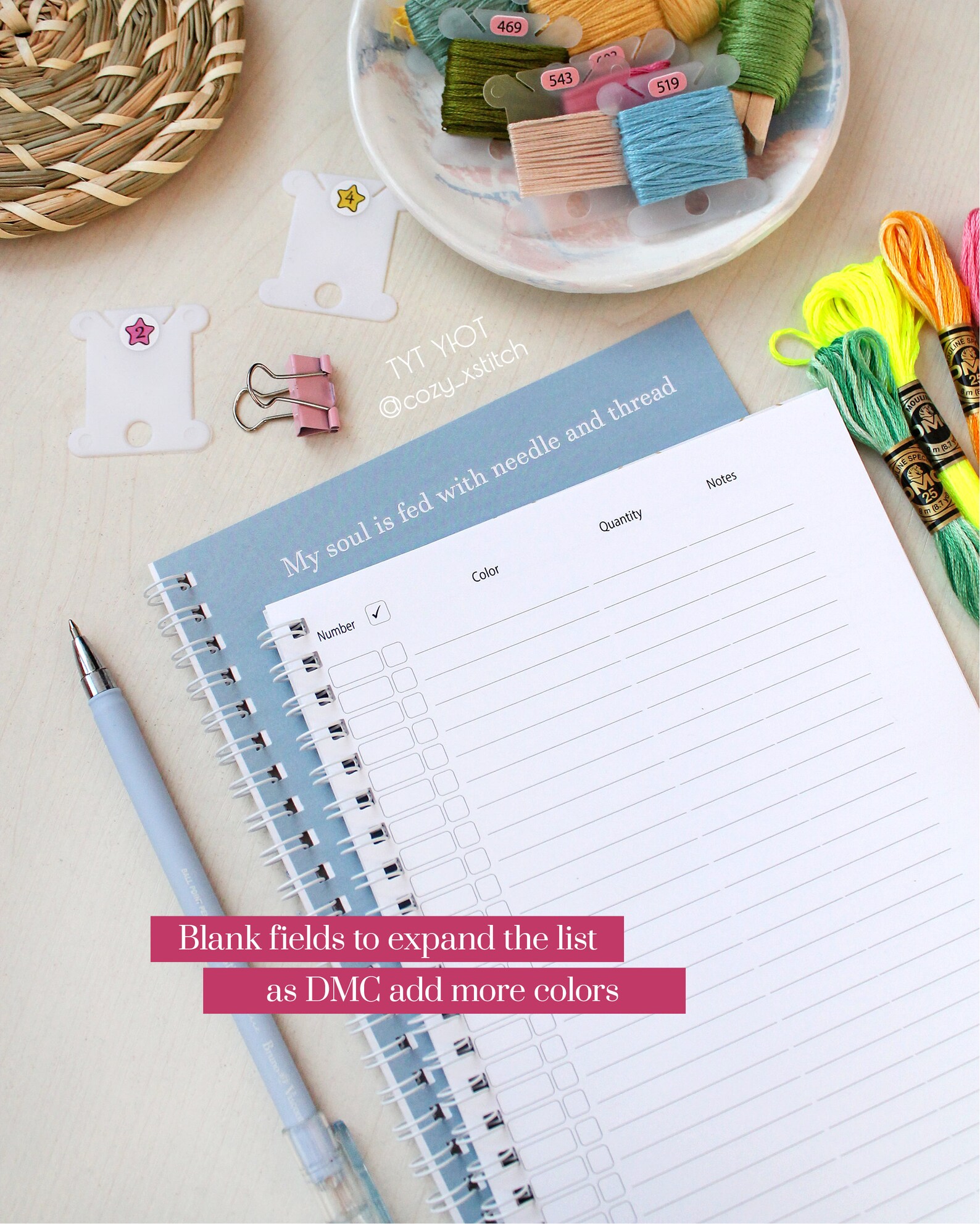 DMC Floss Color Chart DMC Floss Inventory Tracker with Etsy