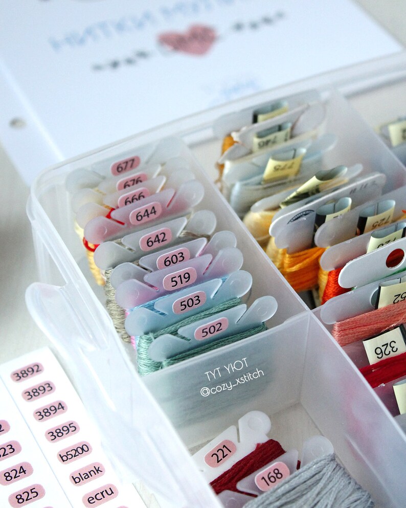 Stickers for DMC Thread Holder Floss Bobbin Stickers DMC Floss Etsy