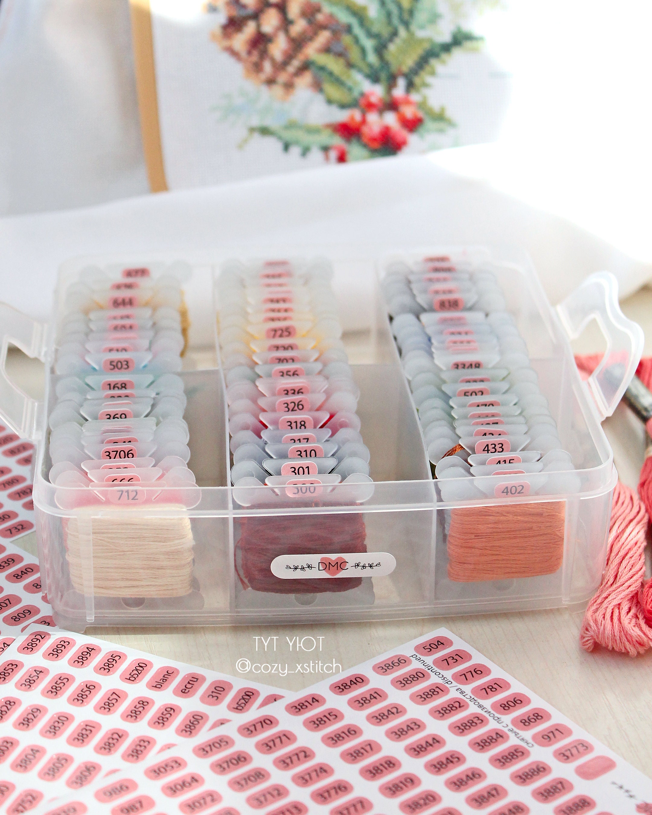 Stickers for DMC Thread Holder Floss Bobbin Stickers DMC Floss Etsy