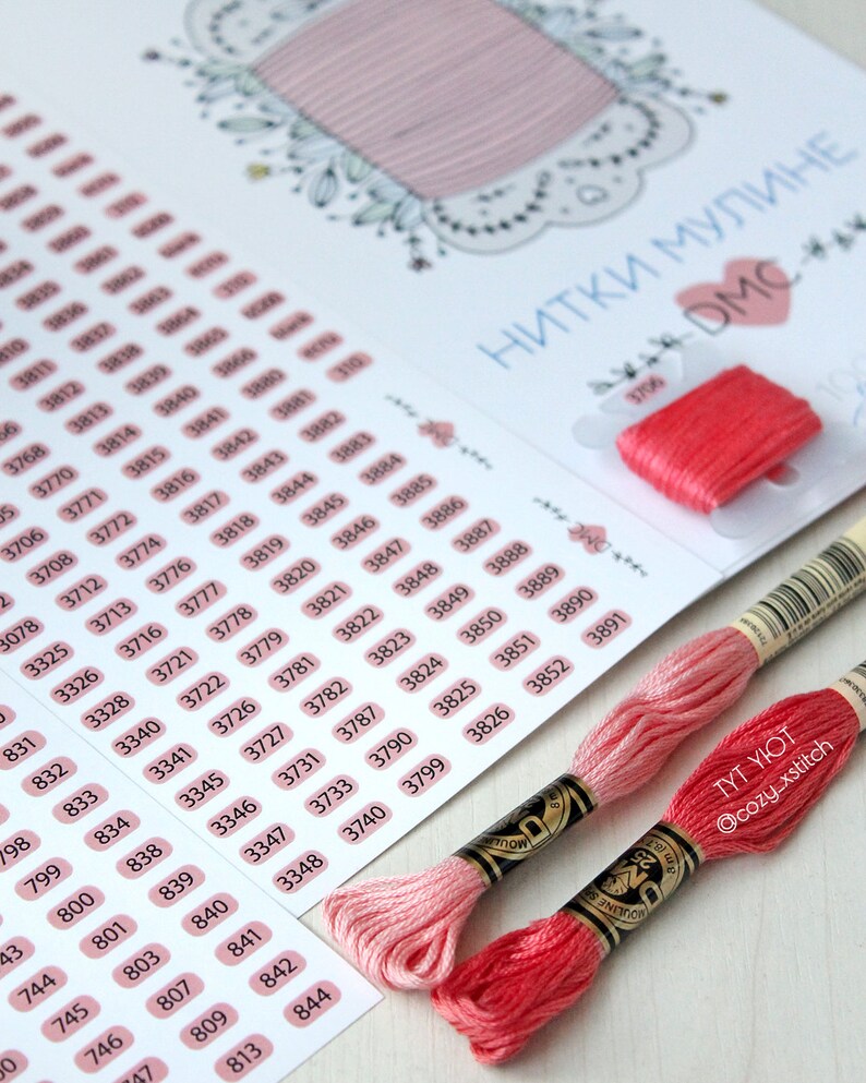 Stickers for DMC Thread Holder Floss Bobbin Stickers DMC Floss Etsy