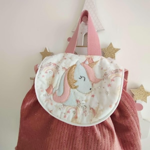 Sac à dos personnalisable Polly La licorne Magique – Avec ou sans prénom