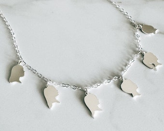 Silver Silhouette Charm Necklace