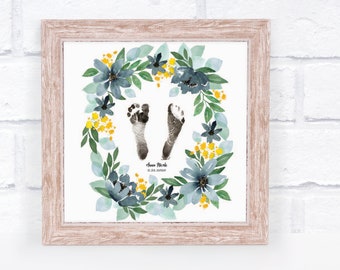 Custom Baby Footprint Portrait