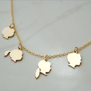 Gold Silhouette Charm Necklace image 1