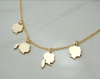 Gold Silhouette Charm Necklace