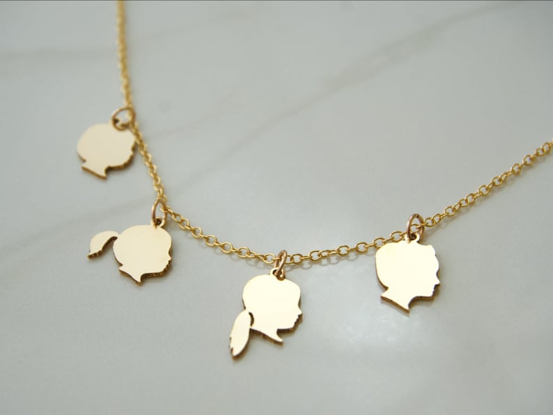 Gold Silhouette Charm Necklace image 1