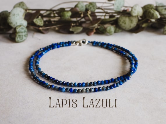 Collier En Pierres Naturelles - Lapis Lazuli, Cornaline, Agate Verte Et Perles - Fermoir Acier - Occasion élégante