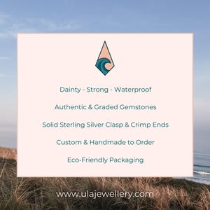 Dainty Picasso Jasper Gemstone Bracelet: Handmade 925 Creativity Crystal Charm by Ula Jewellery image 8