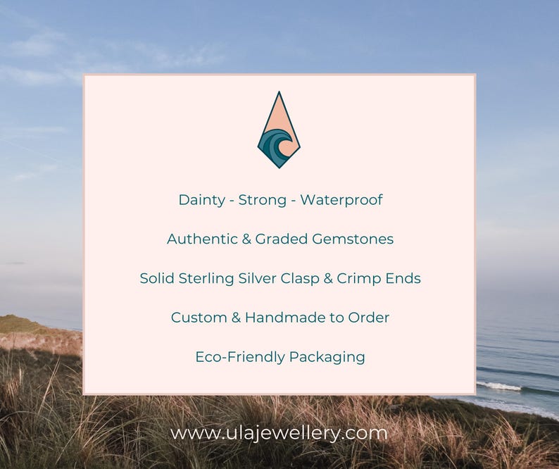 Dainty Picasso Jasper Gemstone Bracelet: Handmade 925 Creativity Crystal Charm by Ula Jewellery image 8