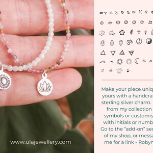 Dainty Picasso Jasper Gemstone Bracelet: Handmade 925 Creativity Crystal Charm by Ula Jewellery image 6