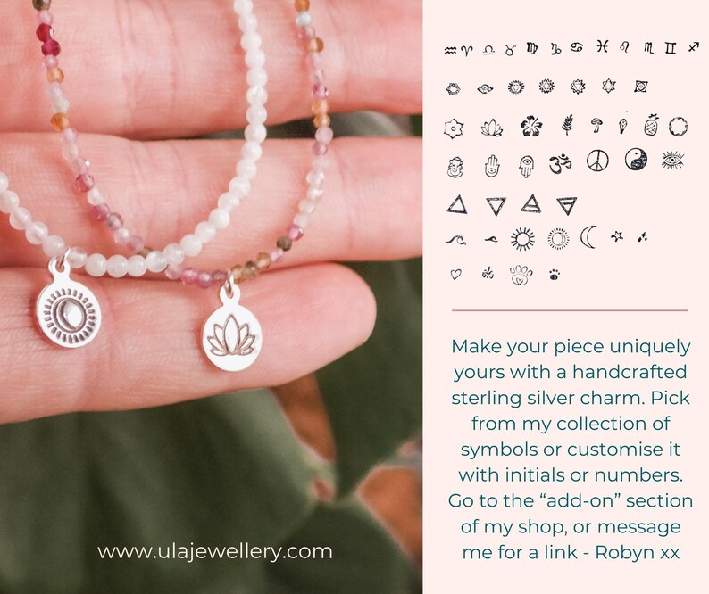 Dainty Picasso Jasper Gemstone Bracelet: Handmade 925 Creativity Crystal Charm by Ula Jewellery image 6