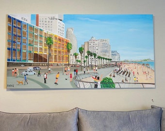 Tel Aviv heading South' Beautiful spots at Tel Aviv coastline 'Original upgraded print  with extra touches of the original color