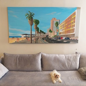 Tel Aviv heading north' Beautiful spots at Tel Aviv coastline -upgraded 'Print with extra touches of the original color