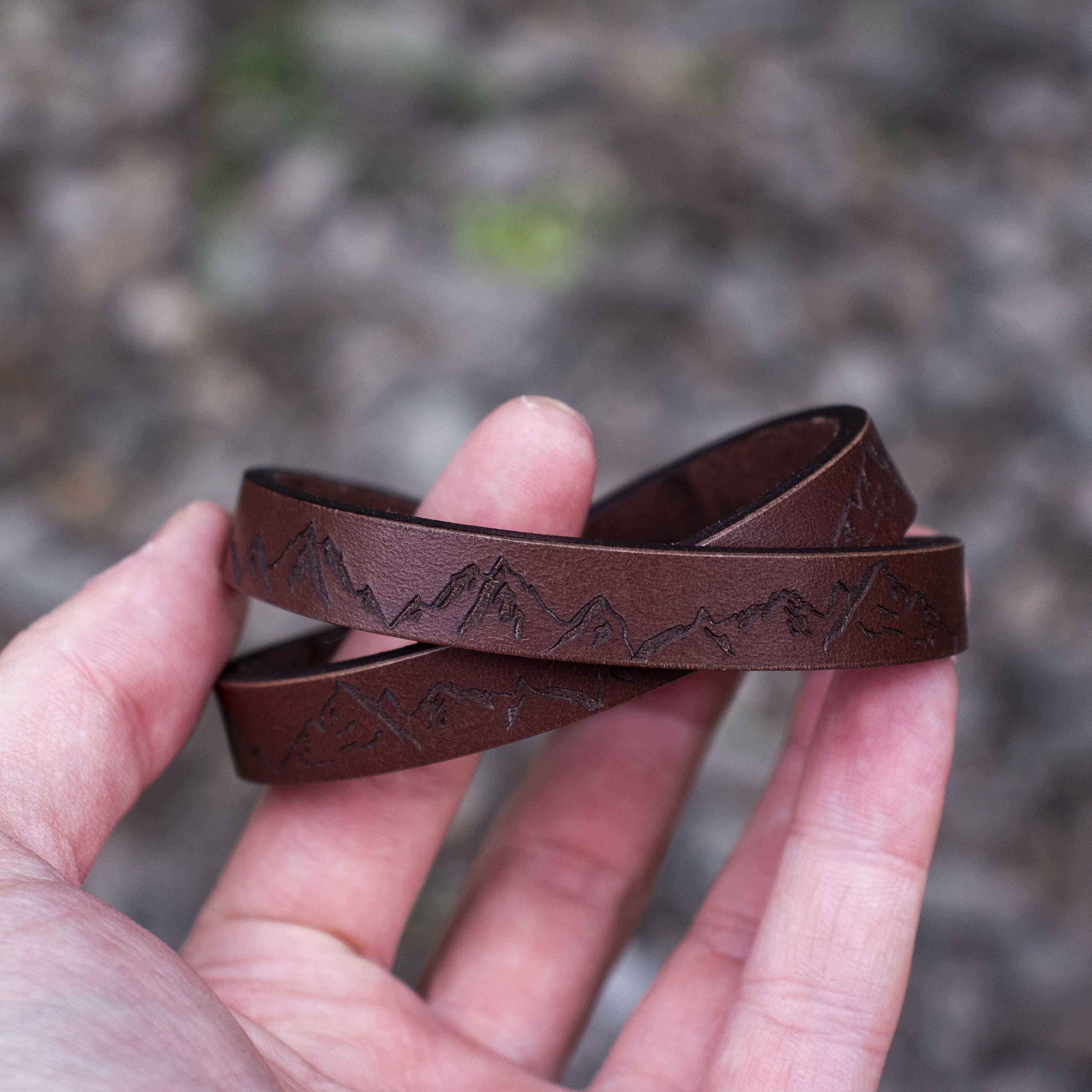 Engraved leather Bracelet for Him Brown Mens Personalized Etsy