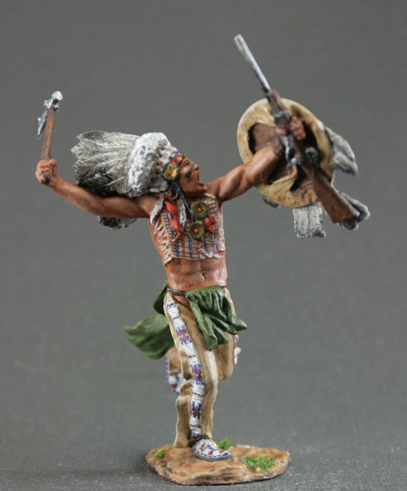 Native American Indian. Old West. Hand Painted Toy tin soldier Etsy