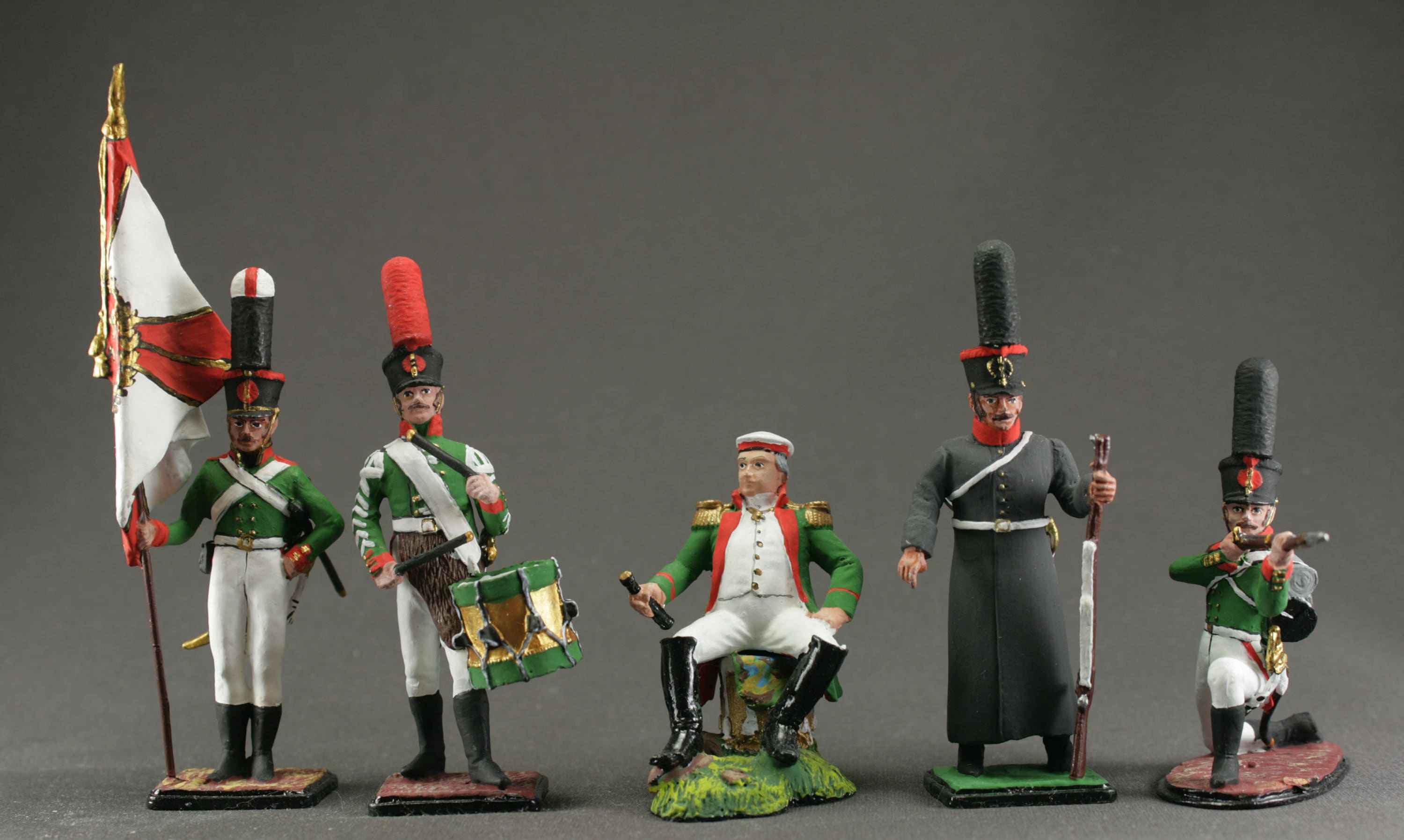 Set of 5 toy soldiers Napoleonic Kutuzov. Borodinopainted Etsy
