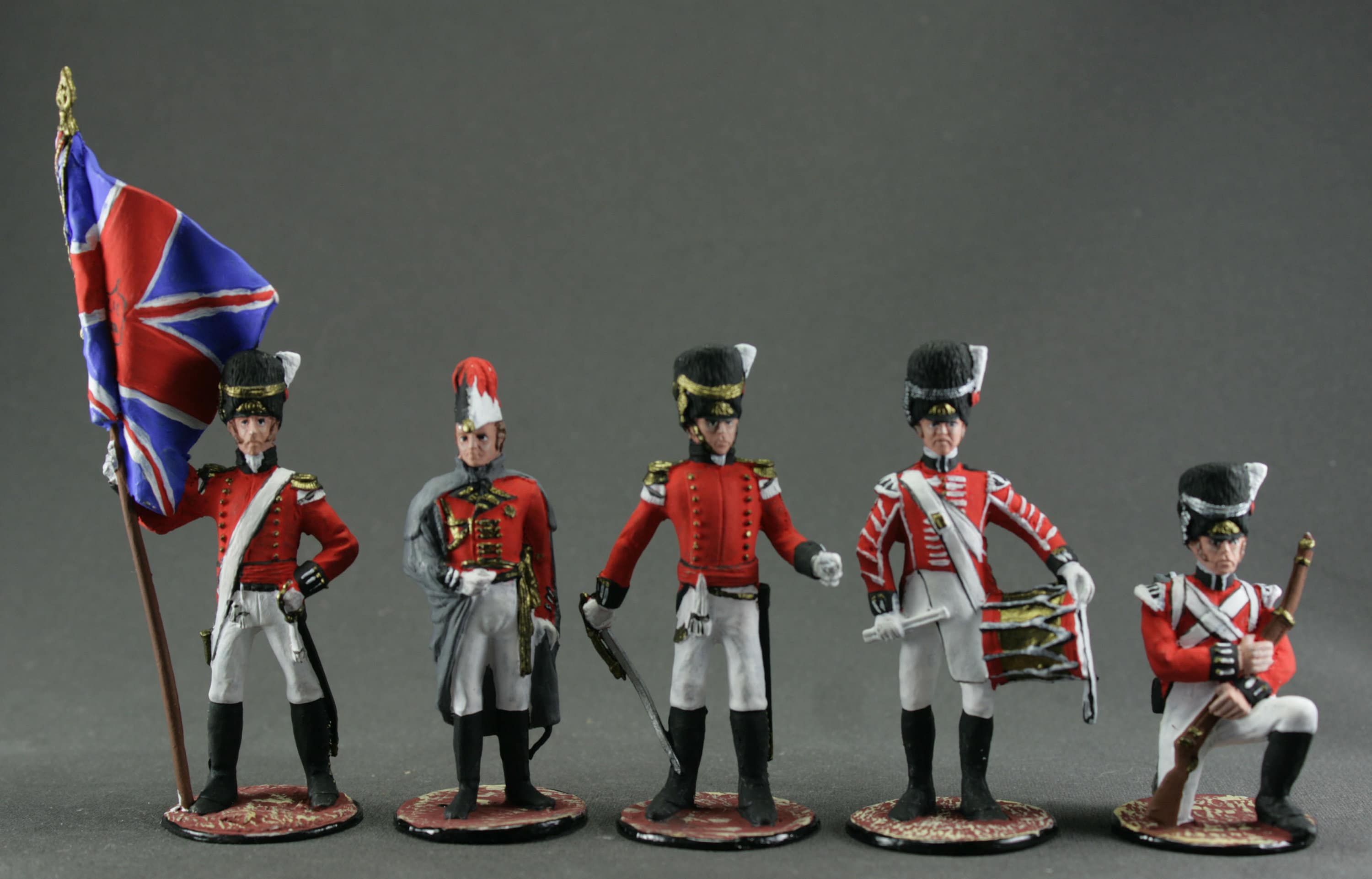 Set of Toy Soldiers 5 Pieces.hand Painted Toy Tin Soldiers 54 Etsy
