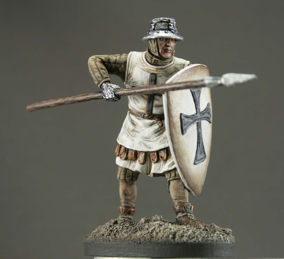 Medieval Toy Soldier Painted Toy Tin Soldiers 54 Mm 1/32 Scale Etsy