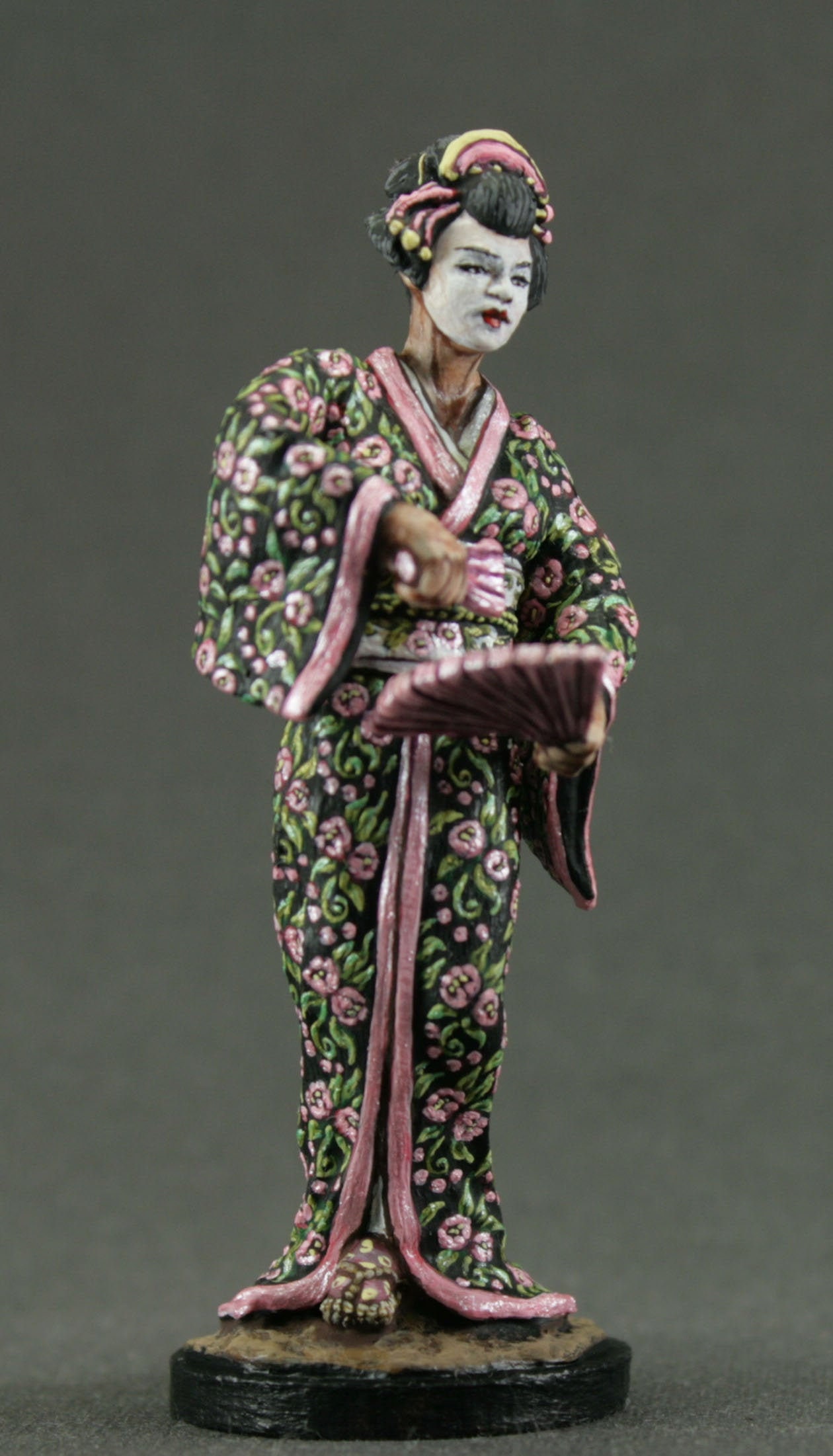 Tin 54mm Japan Miniature Geisha 1/32 Scale Metal Figure 